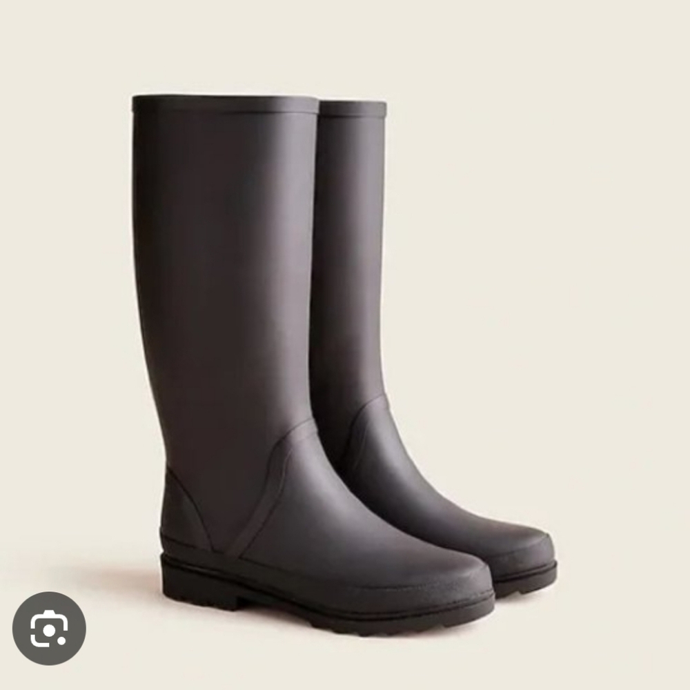 J. Crew Tall Matte Black Rain Boots